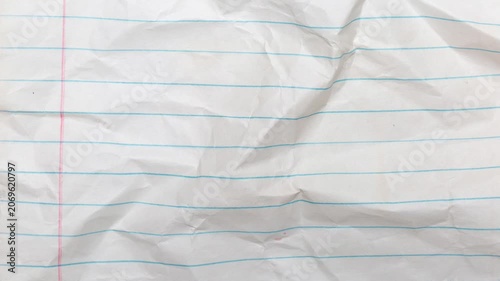 Blank old notebook paper unwrinkled. grunge crumpled notebook paper texture