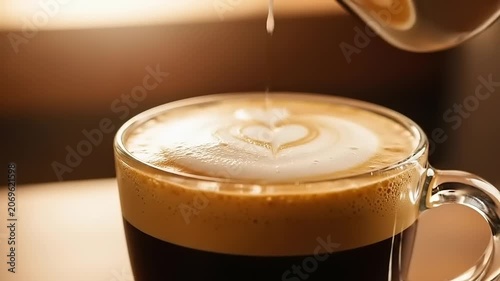 Pouring Milk into Coffee A Delicious Morning Ritual.