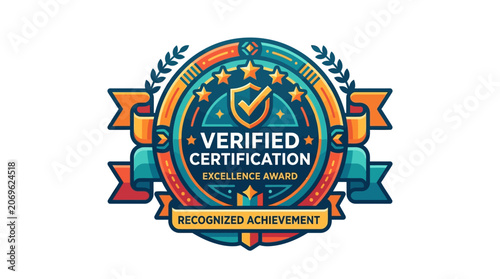 Verified Certification Excellence Award Badge Design