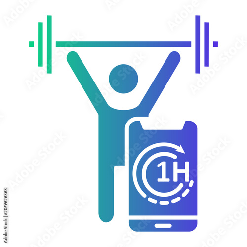 activity tracker Gradient icon
