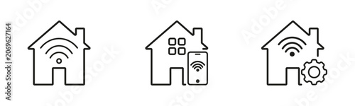 Bild auf Leinwand Smart home icon set