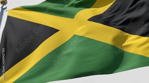 Waving flag of jamaica