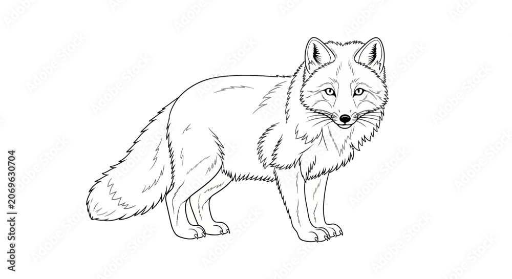 Fototapeta premium A fox standing on ground.