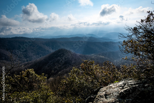 Canvastavla panoramic view from the top of a mountain spreading across the whole valley cove