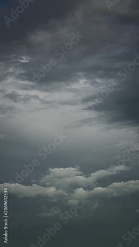 Dynamic time-lapse video of dark clouds surging before a storm