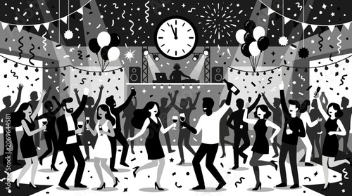 Fotografie People dancing at a party celebration.
