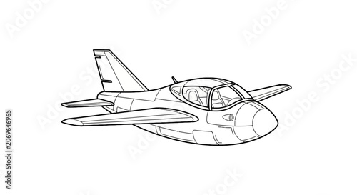 Small Jet Aircraft Fighter Plane.