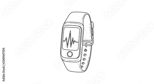 Smartwatch with Heart Rate Monitor.