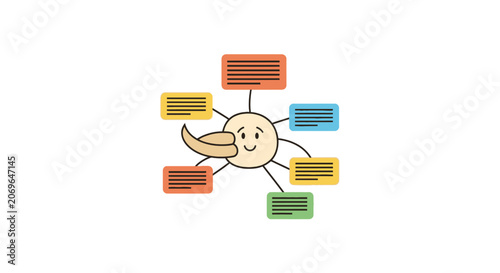 Smiling Sun with Colorful Notes.
