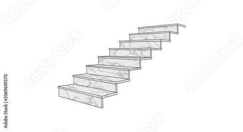 Staircase Steps Leading Upwards.