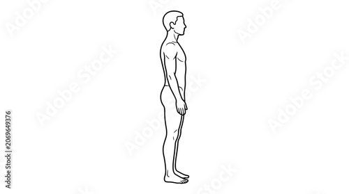 Εκτύπωση καμβά Standing Adult Human Male Figure.