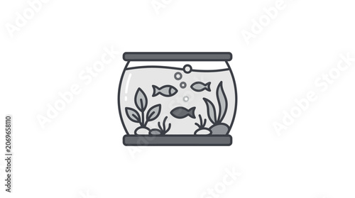 Fish in a small aquarium tank.