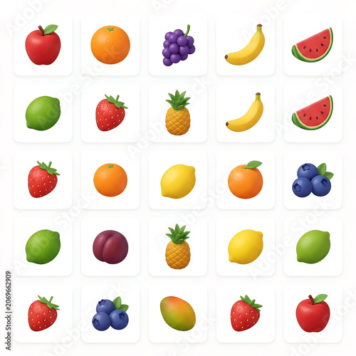 Variety of Fresh Fruit Types 2.