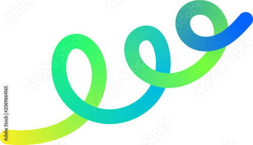 Abstract Squiggle Shape Line,