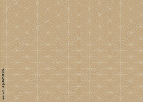 Bilde på lerret Japanese traditional Asanoha Kumiko pattern vector background