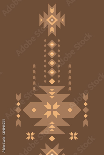 Southwest native seamless pattern ethnic tribal Aztec geometric Navajo Native American fabric earth tone design vector for textile printing