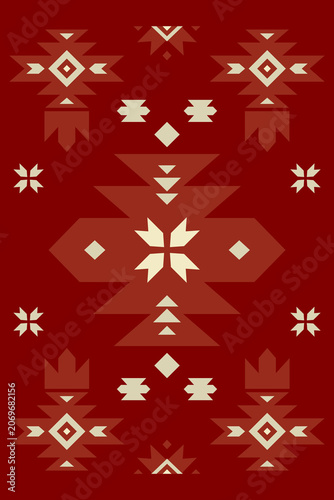 Southwest native seamless pattern ethnic tribal Aztec geometric Navajo Native American fabric earth tone design vector for textile printing