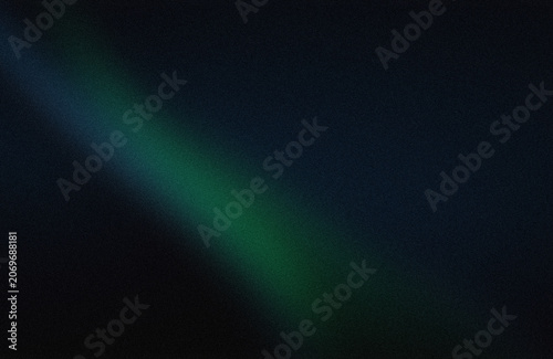 Quadro su tela Mysterious green aurora light in night sky