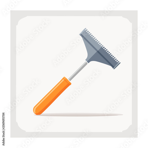 Orange and Gray Kitchen Grater Vector Illustration