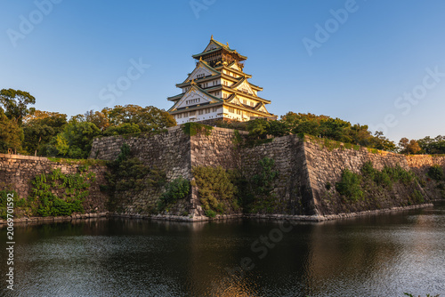 Main keep, Tenshu, of Osaka Castle at osaka city, japan