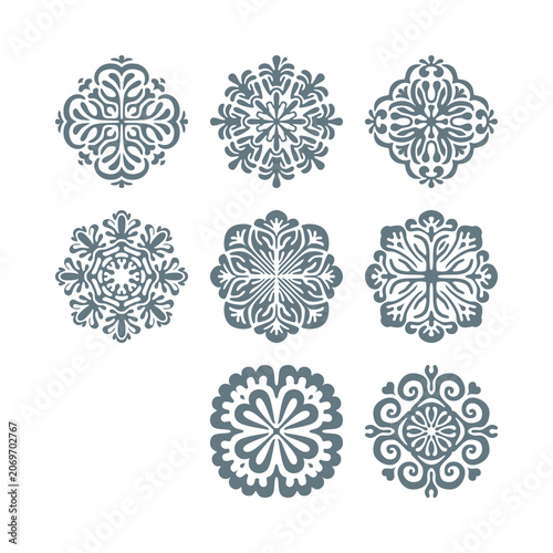 Ornamental Floral Pattern Vector Set