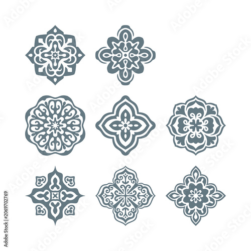 Ornamental Floral Pattern Vector Set