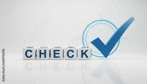 Clear Checkmark and Verification Concept with Check Blocks.