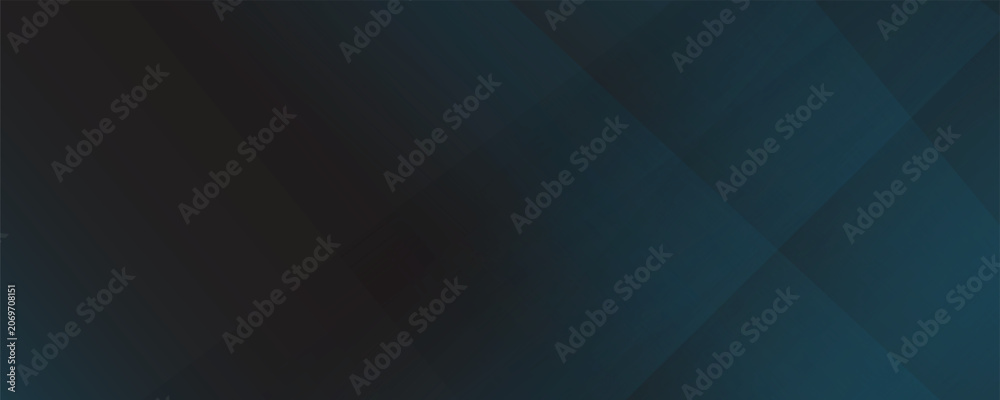 Obraz premium Abstract dark background with subtle teal blue overlapping geometric shapes. Minimalist elegant cyan gradient line texture vector illustration template for premium corporate banner.