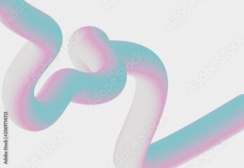 Abstract 3D Gradient Ribbon Background