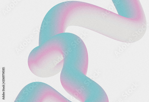 Abstract 3D Gradient Ribbon Background