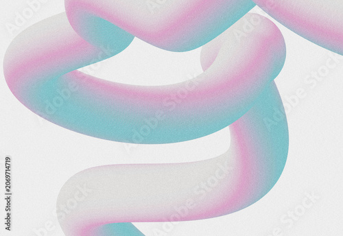 Abstract 3D Gradient Ribbon Background
