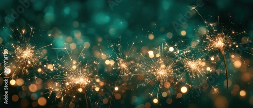 Sparklers in bokeh background