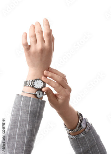 Female hands with stylish w...