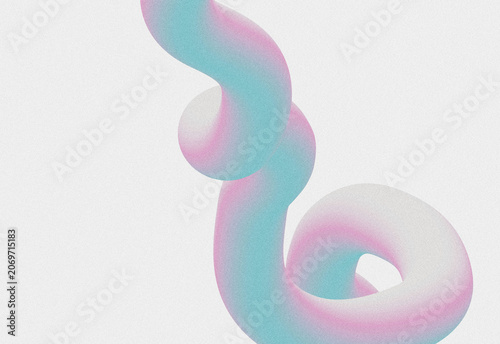 Abstract 3D Gradient Ribbon Background