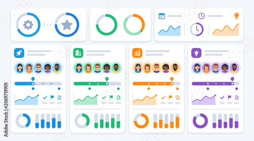 Business Infographic Templates and Graphs.