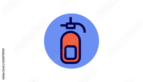 Fire Extinguisher Icon Symbol Graphic.