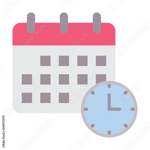 Deadline Calendar Isolated Vector Icon. 