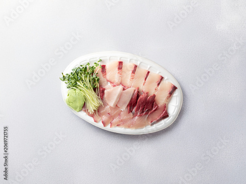Sashimi, fresh raw fish dish 