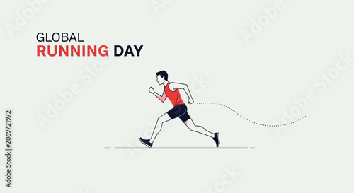 Runner In Action Stride Forward On Track.