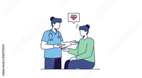 Medical Consultation Between Doctor and Patient.