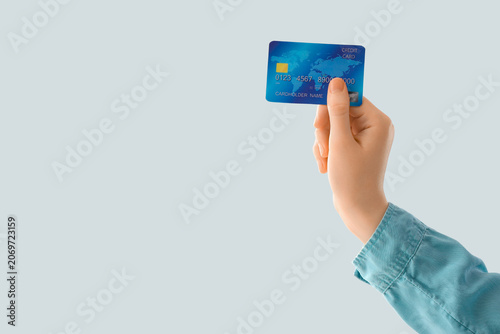 Female hand with credit car...
