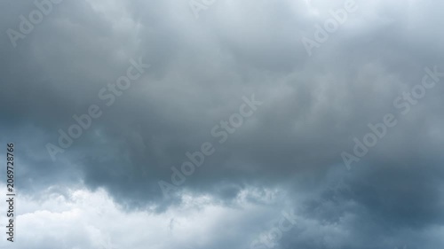 Timelapse Sky and black cloud. Dark grey storm clouds. Dramatic sky. lighting in dark stormy cloudy. Beautiful nature time lapse storm clouds at sunset time. Horrible weather