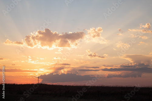 a calming orange sunset