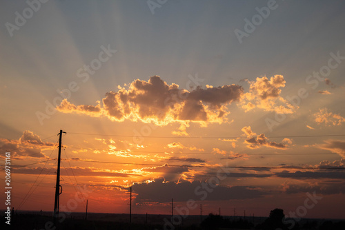 a vibrant sunset