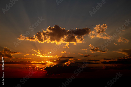 A sunset in autumn 