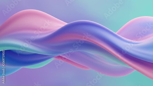 Fluid Abstract Background with Soft Pastel Wavy Lines and Vibrant Gradient Colors for Modern Graphic Design Projects