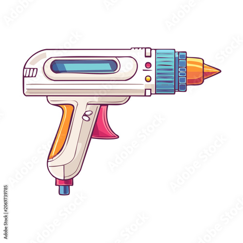 Futuristic Ray Gun Vector Illustration