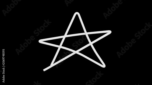 3D Scribble Star Highlight | Alpha Channel