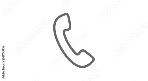 Foto Telephone receiver icon simple line.