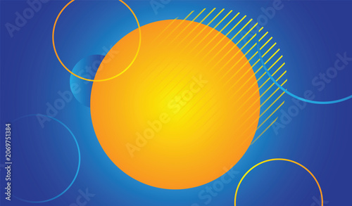 blue yellow gradient and modern abstract background template design